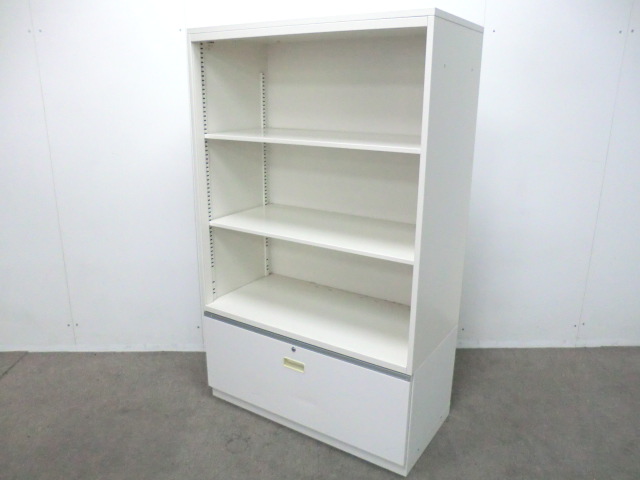 イトーキ / ホワイト /上下連結キャビネット