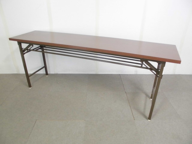 折りたたみテーブル/木目調/【中古】