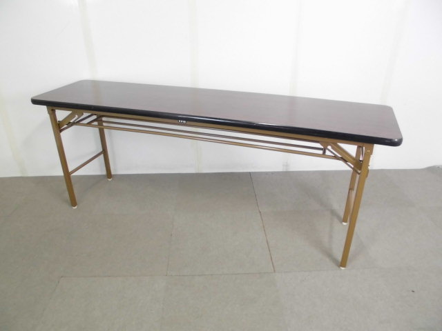 折りたたみテーブル/木目調/【中古】