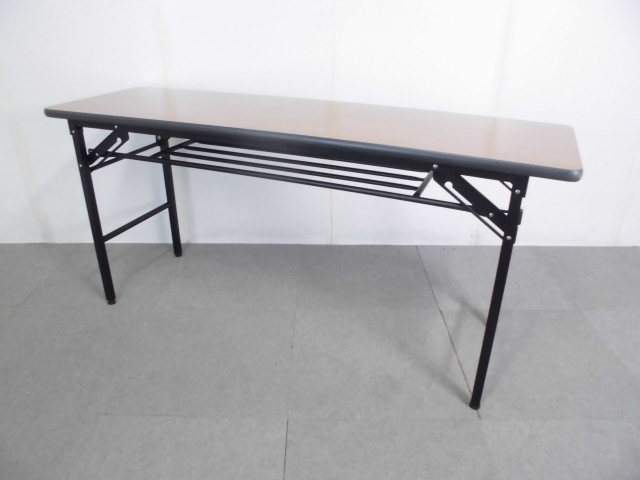 折りたたみテーブル/木目調/【中古】