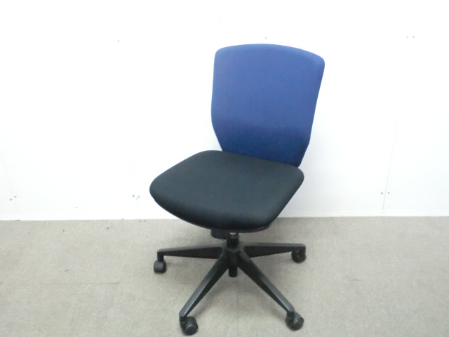 プラス / ネクシス / ダークブルー / KC-NX616SL BL 【中古】 OAチェア肘無し