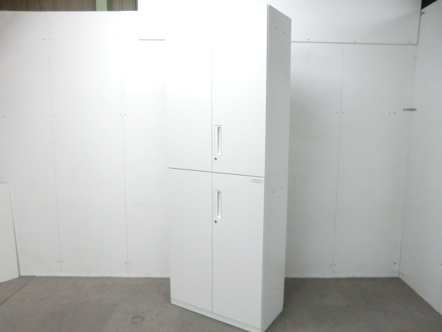 コクヨ / エディア / ホワイト / 【中古】 上下連結書庫