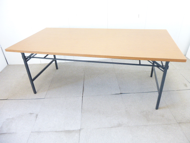木目調/折り畳みテーブル/【中古】
