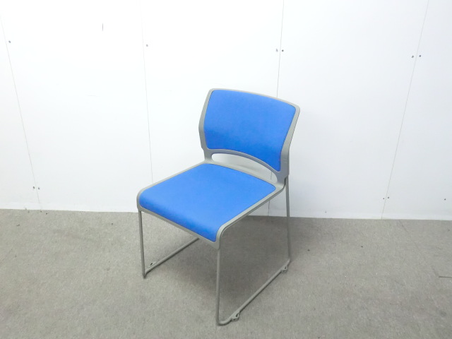 オカムラ / LITTO / ブルー / 8127ZZ-FEG9 【中古】 スタッキングチェア