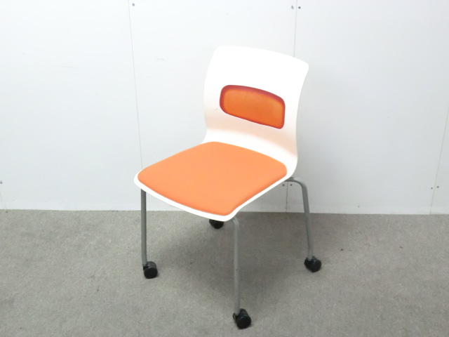 コクヨ / オレンジ / 【中古】 カートチェア