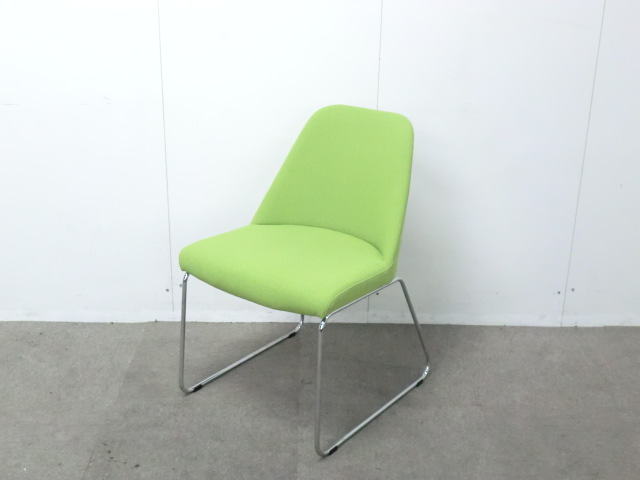 コクヨ / ライトグリーン / 【中古】 ミーティングチェア