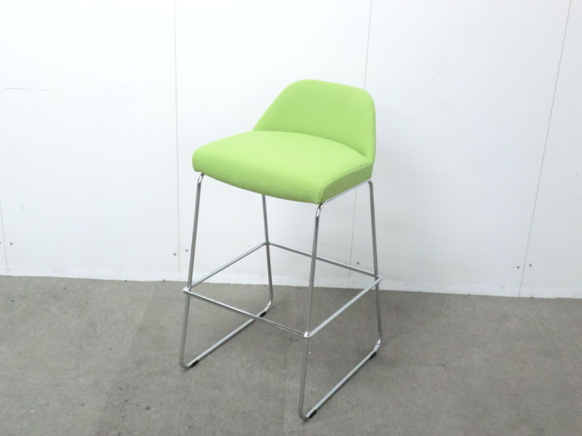 コクヨ / ライトグリーン / 【中古】 カウンターチェア