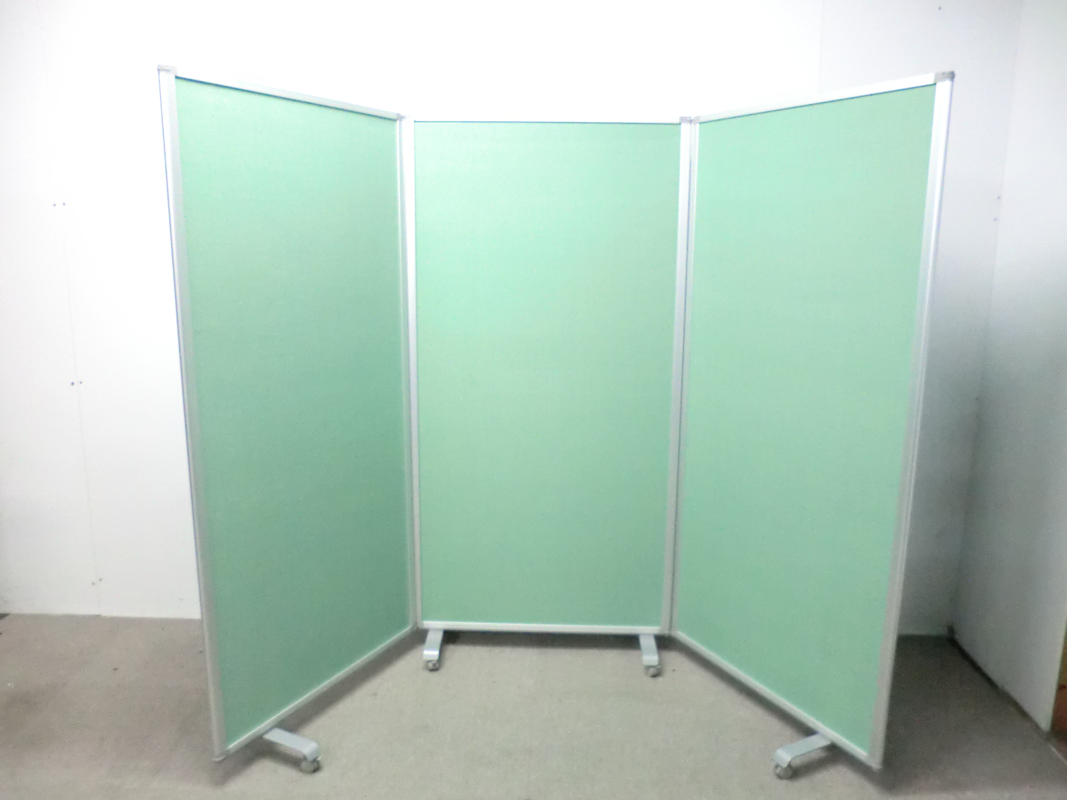 3連衝立 / グリーン 【中古】