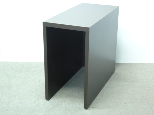 木目調 / デスクサイドテーブル 【中古】