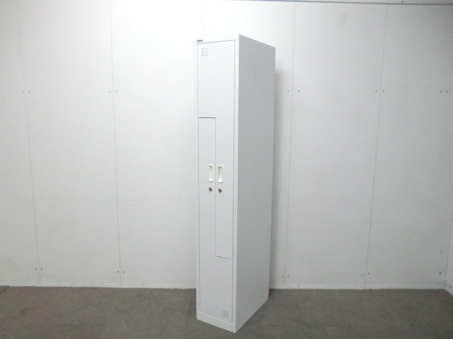2人用ロッカー / ホワイト / 【中古】 変則型