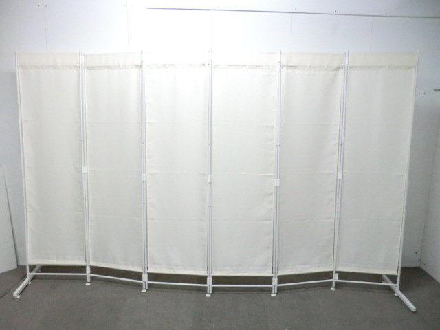 6連衝立 / ホワイト / 【中古】