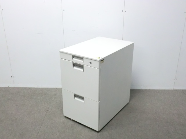 イトーキ / ホワイト / 【中古】 3段ハイワゴン