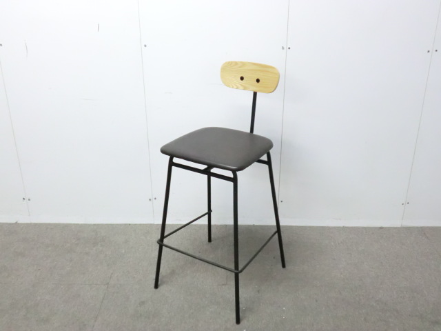 カウンターチェア / ダークブラウン / 【中古】