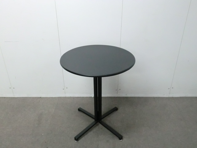 丸テーブル / ブラック / 【中古】