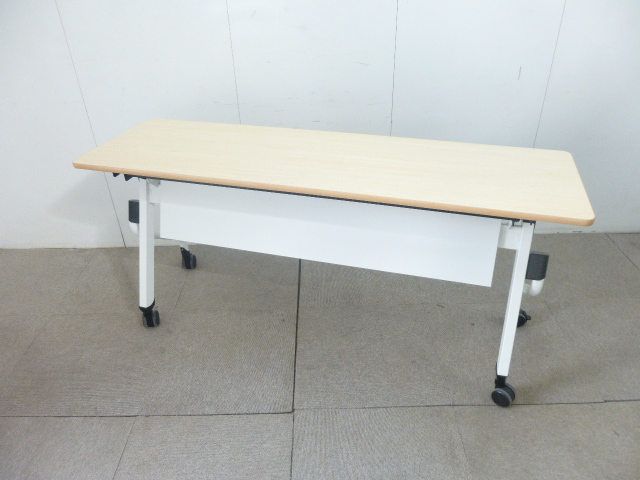 木目調/フォールディングテーブル/【中古】