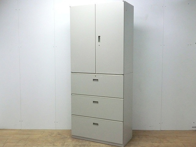 イトーキ/シンライン/ニューグレー/ 【中古】 上下連結書庫