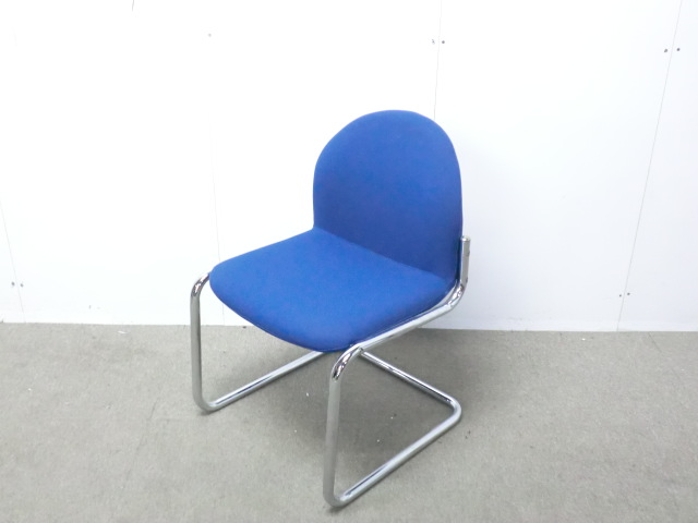 ミーティングチェア / ブルー / 【中古】
