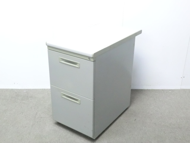 ウチダ/ JUST / ニューグレー / 【中古】 2段脇机