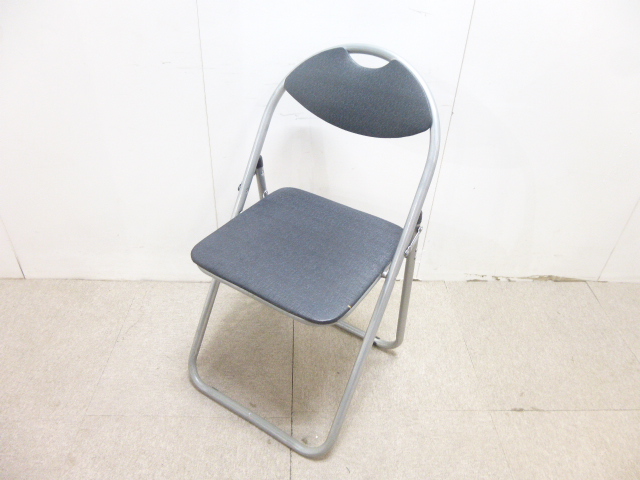 ブラック/折り畳みチェア/【中古】/
