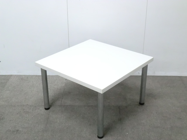 オカムラ / ホワイト / 【中古】 センターテーブル