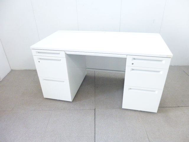 オカムラ/アドバンス/ホワイト/両袖デスク/