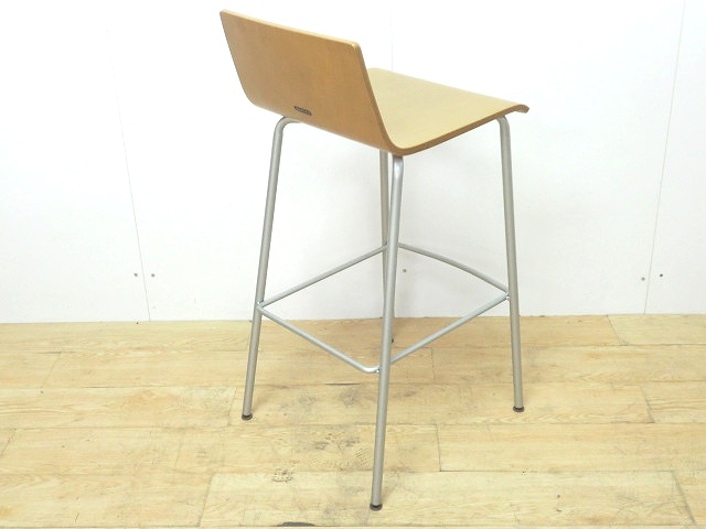 カウンターチェア オカムラ 木目調 73220/1001105-1