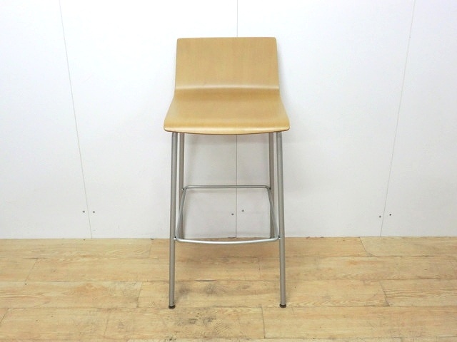 カウンターチェア オカムラ 木目調 73220/1001105-1