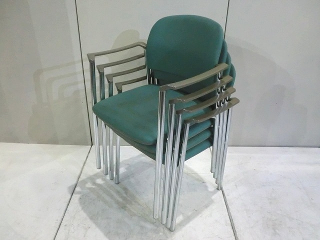 スタッキングチェア オカムラ グリーン 73123/ 1003319-1