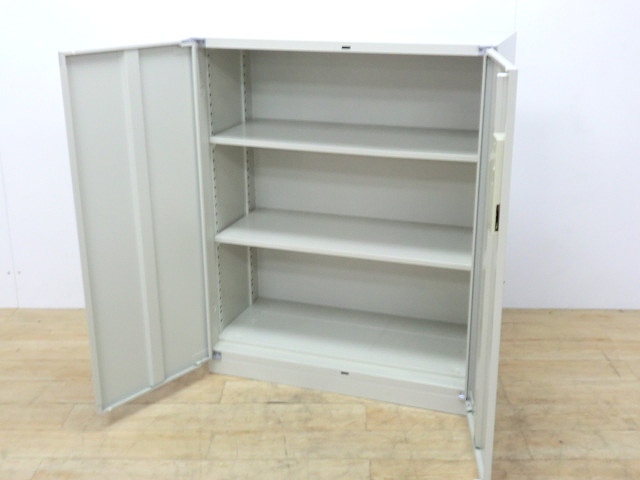 両開きキャビネット 生興 ニューグレー 74181/1003452-1