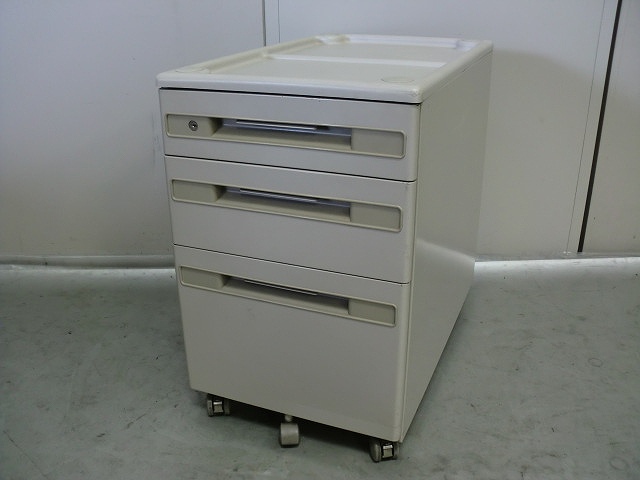 ワゴン3段 ウチダ アイボリー 69377/0-200001039680-1