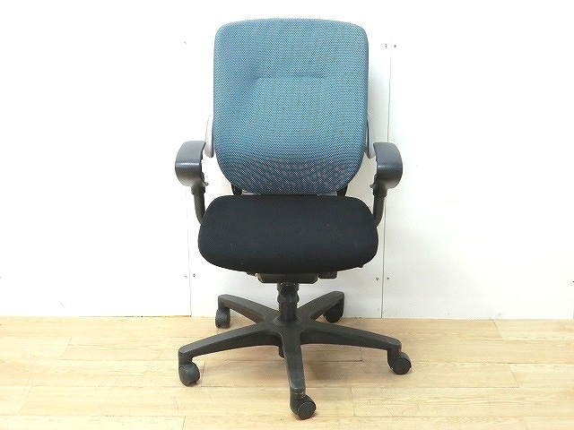 オフィスチェア ( イトーキ ) ブルー / 66244 / 肘有/ 1039903-1