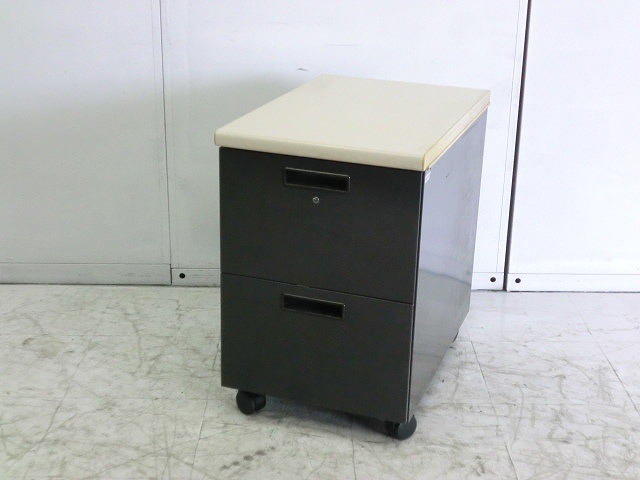 ワゴン2段 イトーキ ブラック 68450/0-200001040748-4